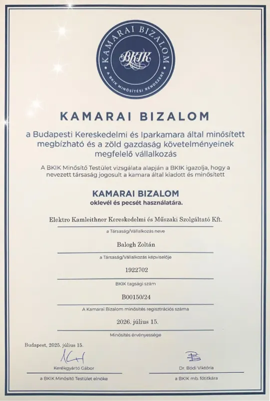 kamarai bizalom